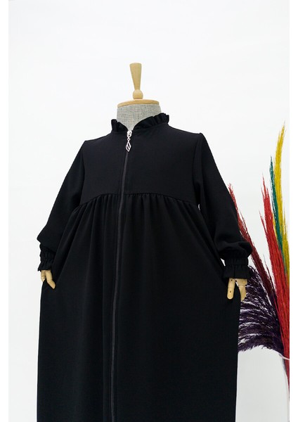 Kız Çocuk Medine Ipeği Ferace - Aksa Model Tesettür Ferace Siyah fırsatları