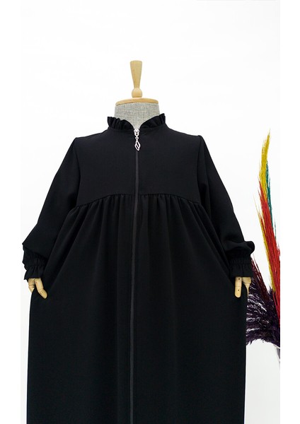 Kız Çocuk Medine Ipeği Ferace - Aksa Model Tesettür Ferace Siyah indirimleri