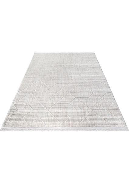 Yalın Bukle Salon Halısı Hav Vermez Mutfak Halısı Çocuk Odası Halısı Koridor 5579 Krem