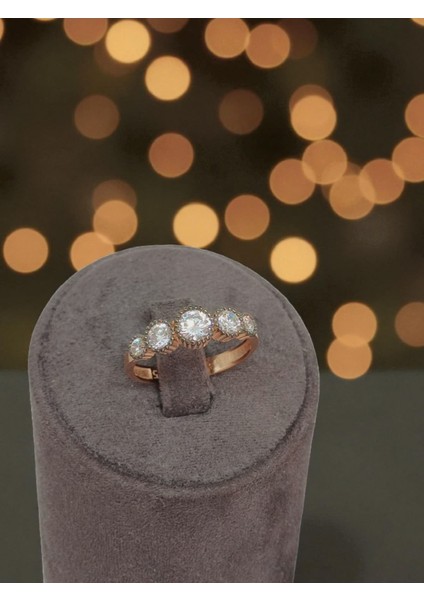 Elmas Montür 925 Ayar Bakır Rengi 4 Parça Gümüş Takı Seti (Kolye, Küpe, Yüzük, Bileklik) modelleri