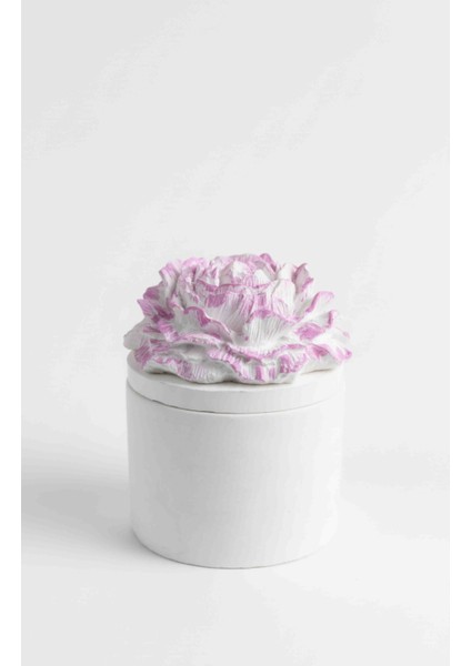 El Yapımı Kokulu Dekoratif Mum – Kapaklı Çiçek Desenli Beton Kutu | Romantik Pembe | Hediye ve Dekor Için Özel Tasarım fiyatları