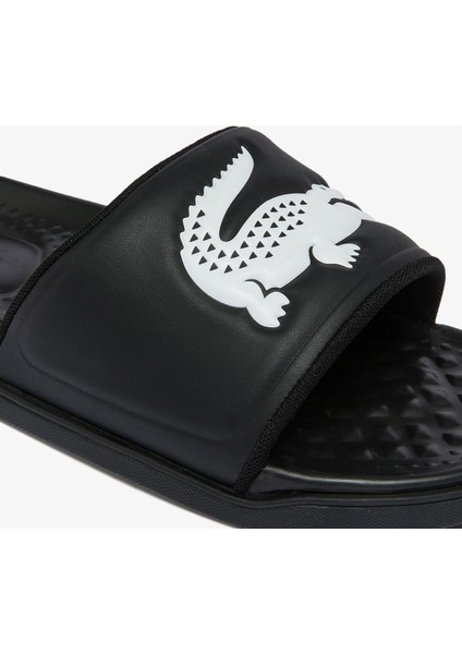 Erkek Croco Baskılı Siyah Terlik