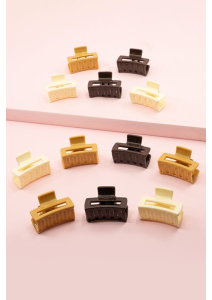 Kadın 10'lu Renkli Orta Boy Mandal Toka Seti