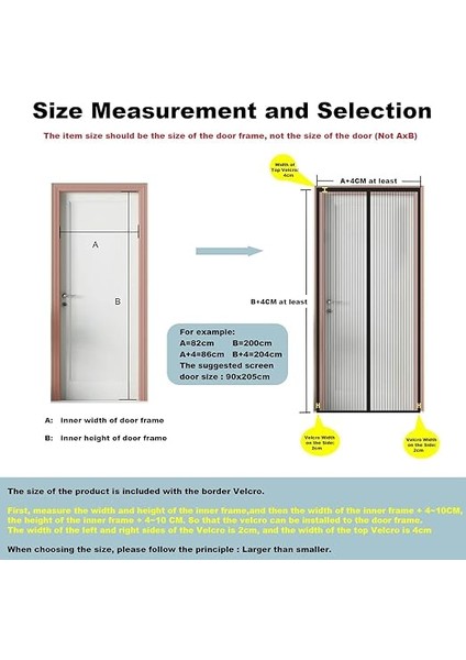 Sineklik, Kapı Sinekliği, Böcek Koruması, Farklı Boyutlarda, 85 x 205 Cm, Mıknatıslı Perde, Balkon, Oturma Odası ve Teras Kapısı Için Idealdir, Delmeden ve Siyah Şeritli indirimleri