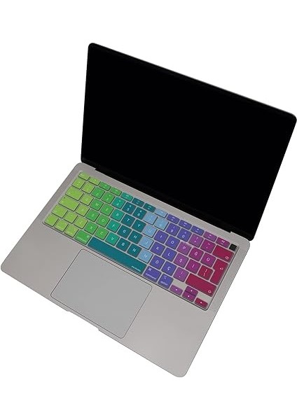MacBook Air 13 Inç Klavye Koruyucu A2179 A2337 M1 Uyumlu Türkçe Q Silikon Ince Kaplama Dazzle Desen Toz Geçirmez Yıkanabilir Pembe Yeşil indirimleri