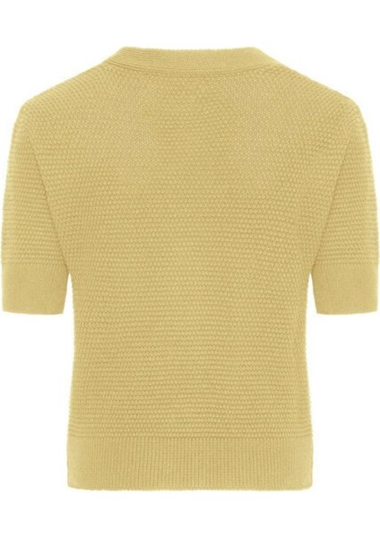 Yıldız Düğmeli V Yaka Hırka