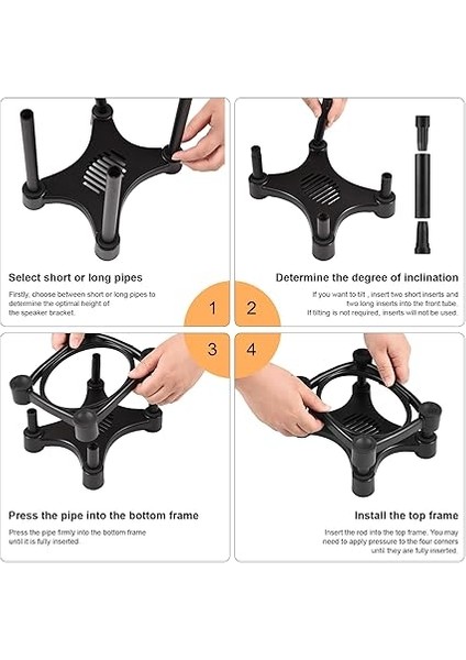 Izolasyon Standları, Profesyonel Stüdyo Monitörü Stand Bookshelf Hoparlörler Için 5/6/8 Inçlik Hoparlör Için Istikrarlı Emme Bardağı ile modelleri