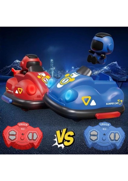Şarjlı Işıklı 1V1 Kumandalı Oyuncak Çarpışan Oto Arabalar