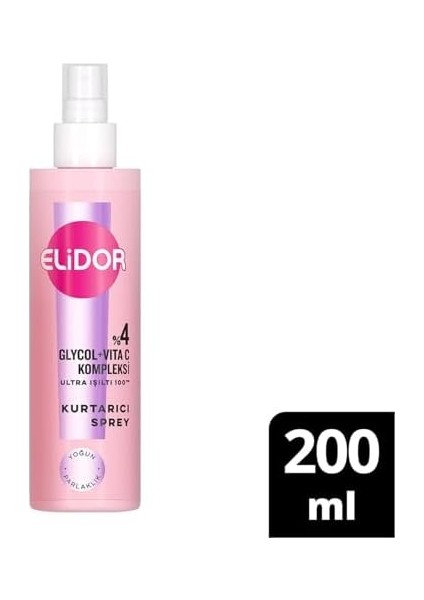 Elidor Ultra Işıltı 100 Kurtarıcı Sprey 200 ml