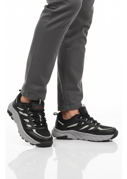 Siyah Buz Bağcıklı Erkek Outdoor Ayakkabı