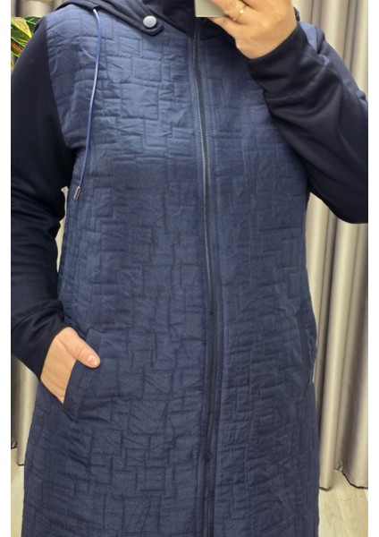 Kadın Giyim Büyük Beden Kapşonlu Polarlı Kapitone Kap fiyatları