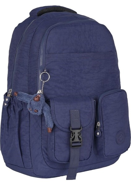 Relaxion Suya Dayanıklı Klinkır Kumaş 9 Bölmeli Geniş Hacimli Okul Günlük Spor Seyahat Sırt Çantası