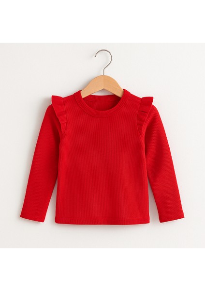 Kız Çocuk 3'lü Uzun Kollu Badi. 6 Ay 7 Yaş Arası 3 Lü Badi Seti Fırfır Detaylı %100 Pamuk Kız Bebek fırsatları