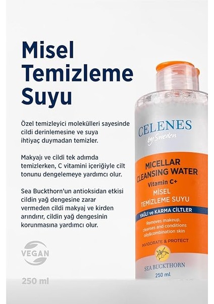 Sea Buckthorn Misel Temizleme Suyu Yağlı ve Karma Cıltler (250 Ml) modelleri