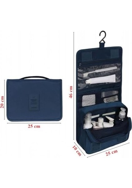 Ecoform Su Geçirmez Organizer Askılı Seyahat Kozmetik Makyaj Çantası Lacivert fiyatları