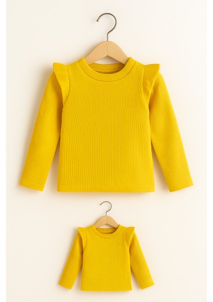 Kız Çocuk 3'lü Uzun Kollu Badi. 6 Ay 7 Yaş Arası 3 Lü Badi Seti Fırfır Detaylı %100 Pamuk Kız Bebek indirimleri