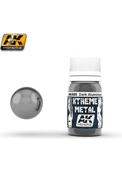 Ak 480 30 Ml. Koyu Alüminyum Rengi, Xtreme Metal Serisi Model Boyası