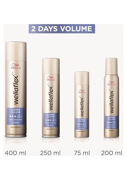 Wella Wellaflex 2nd Day Volume Ekstra Güçlü Tutuş Saç Spreyi 400 Mililitre