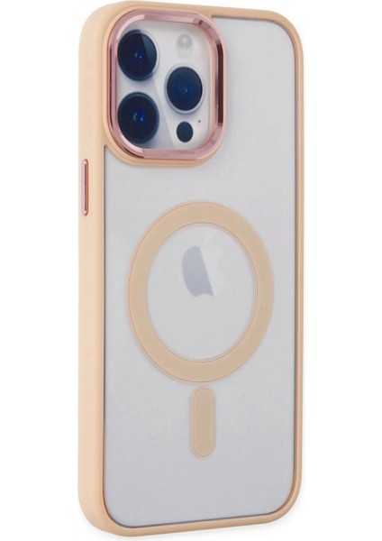 iPhone 14 Pro Kılıf Room Magneticsafe Silikon - Pudra (K95)