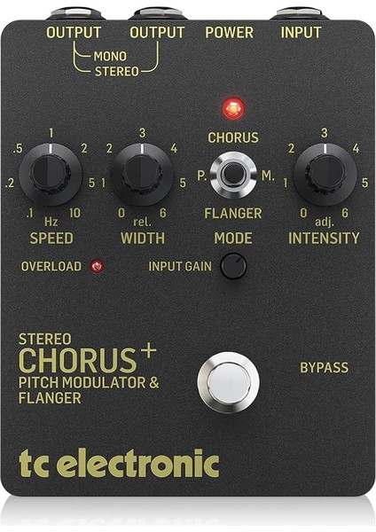 Electronic T.c Stereo Chorus Flanger Pedal Scf Altın, Siyah