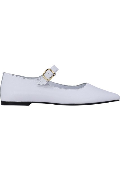 251010 Hakiki Deri Kadın Babet Ayakkabı