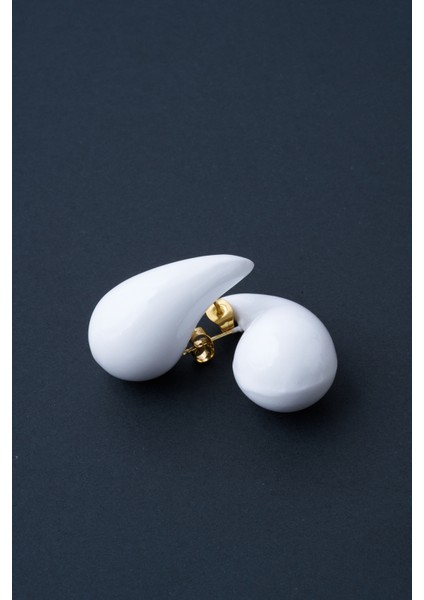 Su Damlası Küpe - Beyaz fırsatları