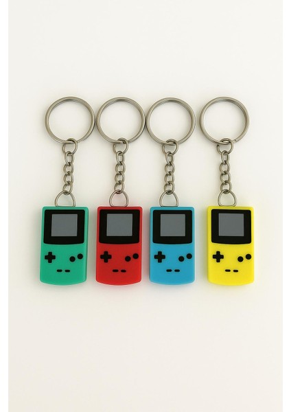 Retro Mini Oyun Konsolu Tasarımlı Anahtarlık – Renkli Gameboy Anahtarlık