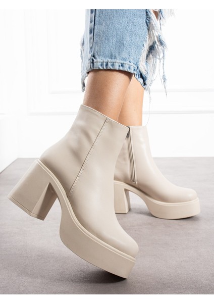 Sade Kalın Taban ve Topuklu Kadın Bot 914301-Z modelleri