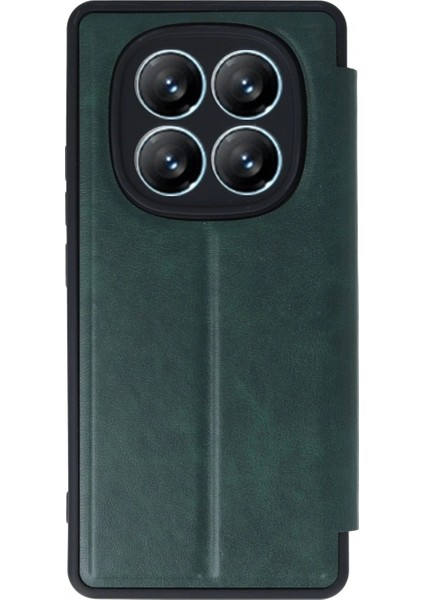 Xiaomi Redmi Note 14 Pro 4g Kılıf Flip Cover - Koyu Yeşil (K95) fırsatları