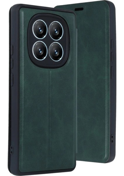 Xiaomi Redmi Note 14 Pro 4g Kılıf Flip Cover - Koyu Yeşil (K95) indirimleri