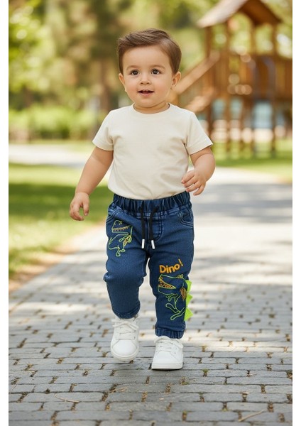 Erkek Çocuk Pantolon Denim Dino Mavi fiyatları