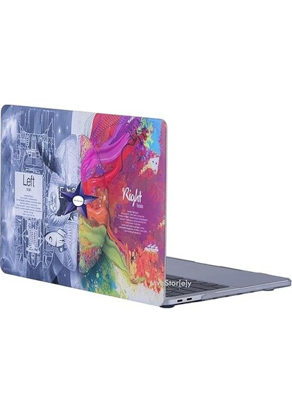 Macbook Pro Kılıf 13 Inç M1-M2 A1706-08 A1989 A2159 A2251 A2289 A2338 ile Uyumlu Brain Gri modelleri