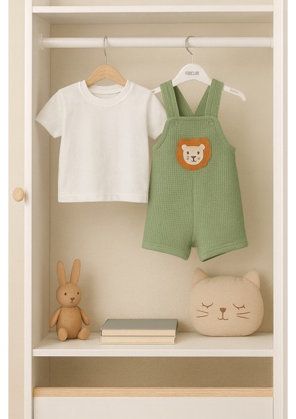 Nakışlı Erkek Salopet Takım 3-6 / 6-9 / 9-12 / 18-24 Ay