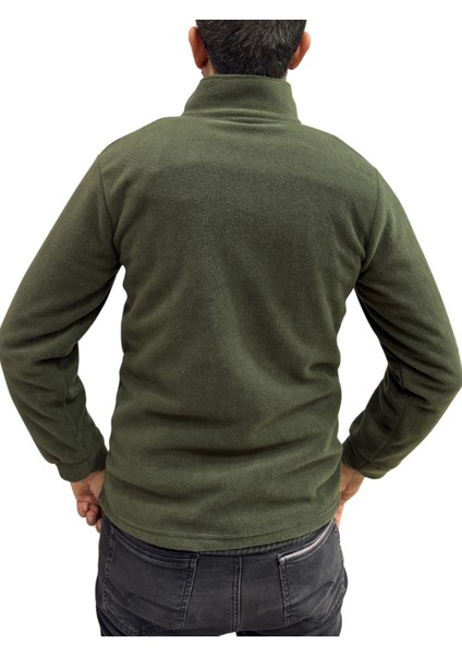 Unisex Anti-Pilling Tüylenme Yapmayan Polar Hırka, Fermuarlı 3 Cepli Dik Yaka Soğuk Geçirmez Polar fiyatları