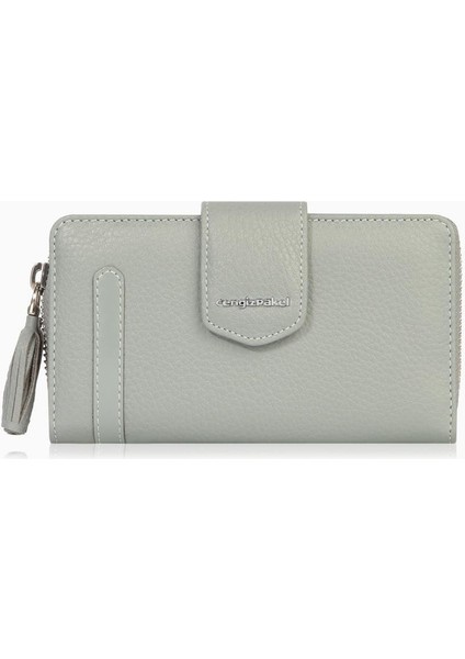 Hakiki Deri Kadın Cüzdan - Portföy 65246 - Buz Mavi