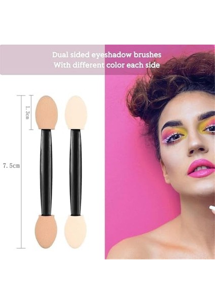 Bolivia's Göz Farı Fırçası, Premium Kalite 50'li Paket Tek Kullanımlık Uygulayıcı, Çift Taraflı Sünger Başlık, Hassas Göz Makyajı Için, Tüm Cilt Tonlarına Uygun, Pratik Kullanım modelleri