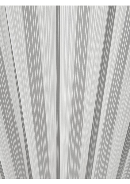 Modern Çizgili Tül Perde | 1/3 Sık Pileli | Ütü Gerektirmez | En Çok Satan Model