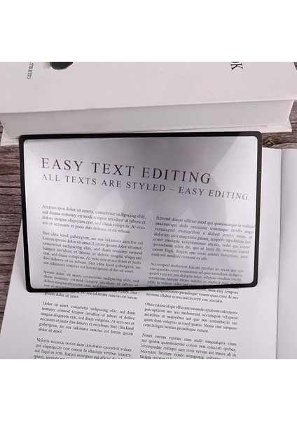 Esnek A5 Pvc Büyüteç Levha 180X120MM Kitap Sayfa Büyütme