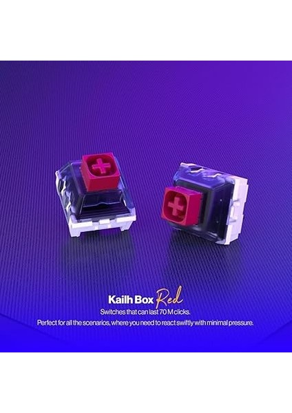 Thock%75 Kablosuz Kırmızı,%75 Kablosuz Mekanik Klavye, Qwerty, Kailh Box Red Switches, Rgb, Pbt Keycaps | EY5A073 indirimleri