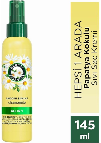 Essences Parlak ve Pürüzsüz Papatya Kokulu Hepsi Bir Arada Ağırlaştırmayan Sıvı Saç Kremi 145ML fiyatları