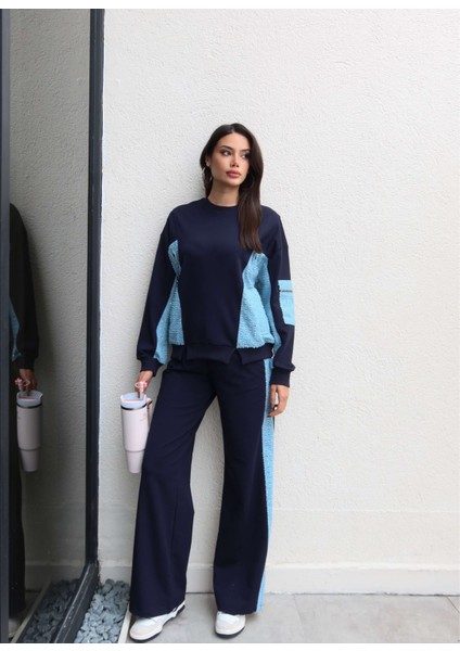 Kot Garnili Pul Detay Eşofman Takım