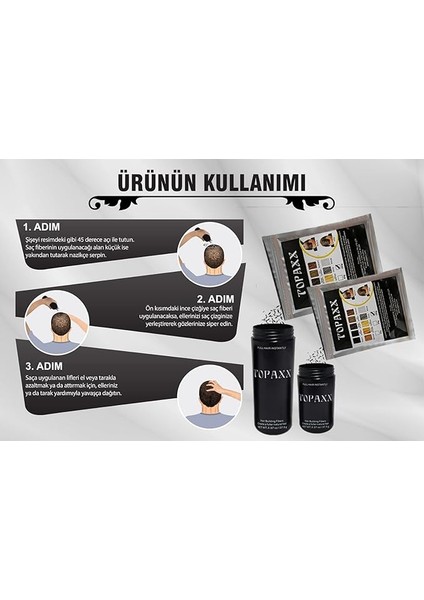 Dolgunlaştırıcı Saç Fiber Tozu 100 gr Siyah fiyatları