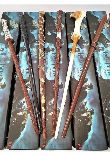 Harry Potter 6 'lı Asa Seti (Harry, Dumbledore, Snape, Hermony, Malfoy, Voldemort) 6'lı Asa Seti