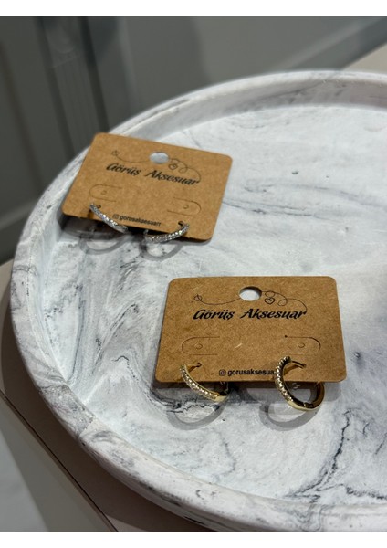 Kararmaz Garantili Zircon Küpe