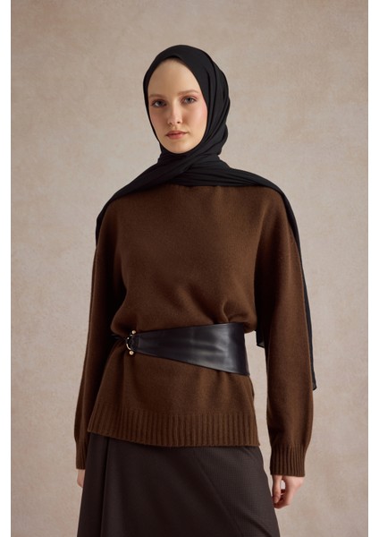 Organik Crash Şal Siyah