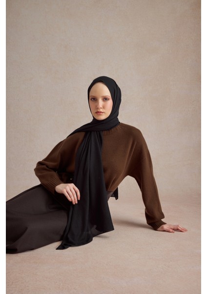 Organik Crash Şal Siyah indirimleri