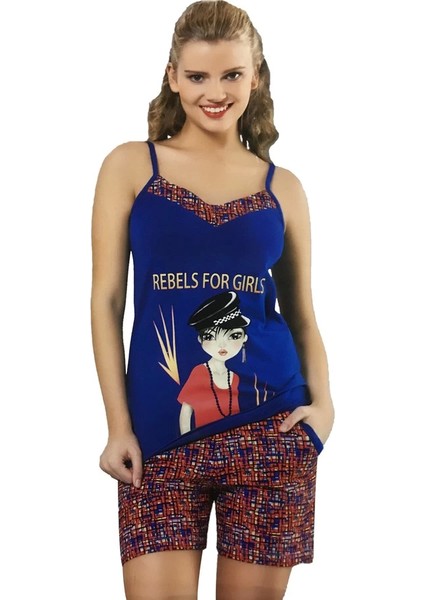 Hmd Kadın Baskılı Şortlu Takım 40018