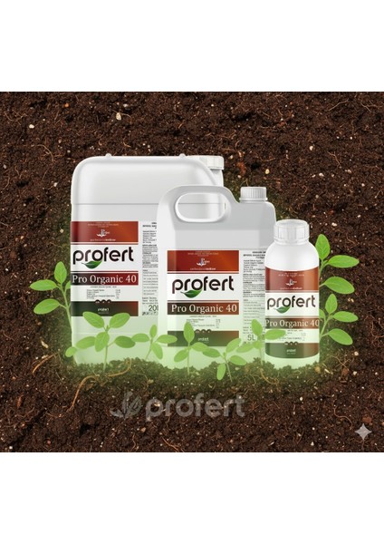 Pro Organıc 40 Sıvı Organik Gübre – Bitki Gelişimi ve Toprak Yapısını Destekleyici – 20 L modelleri