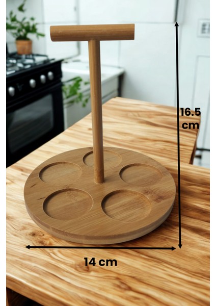 Mivora Cam 5’li Baharatlık Takımı Bambu Standlı Döner Tasarım fırsatları