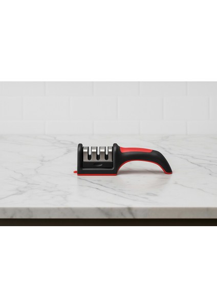 Profesyonel Bıçak Bileme Aleti Taşınabilir 3 Açılı Çelik Elmas Seramik Tungsten Bıçak Bileyici fırsatları